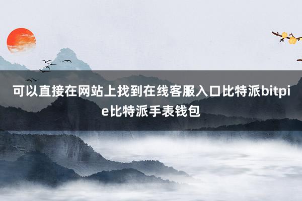 可以直接在网站上找到在线客服入口比特派bitpie比特派手表钱包