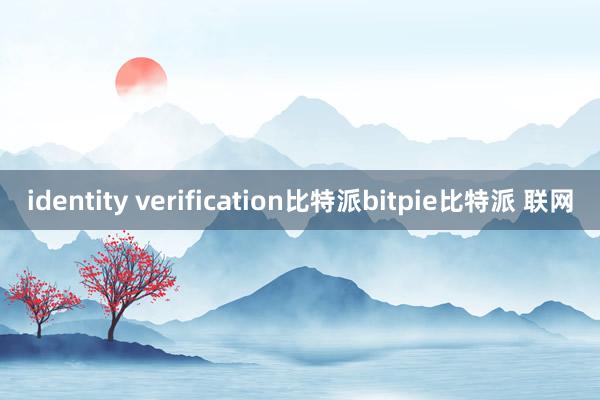 identity verification比特派bitpie比特派 联网