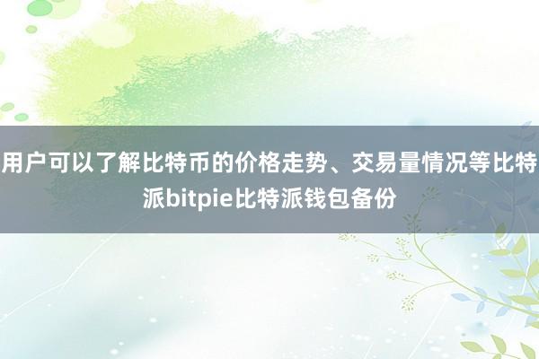 用户可以了解比特币的价格走势、交易量情况等比特派bitpie比特派钱包备份