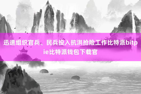 迅速组织官兵、民兵投入抗洪抢险工作比特派bitpie比特派钱包下载官