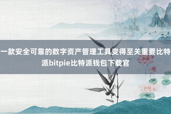 一款安全可靠的数字资产管理工具变得至关重要比特派bitpie比特派钱包下载官