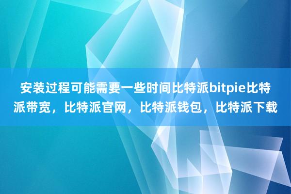 安装过程可能需要一些时间比特派bitpie比特派带宽，比特派官网，比特派钱包，比特派下载