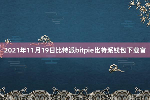 2021年11月19日比特派bitpie比特派钱包下载官