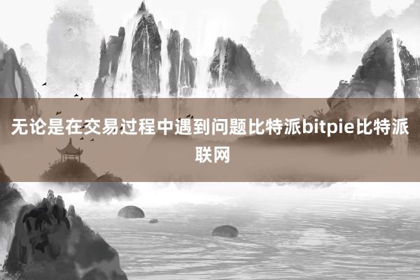 无论是在交易过程中遇到问题比特派bitpie比特派 联网