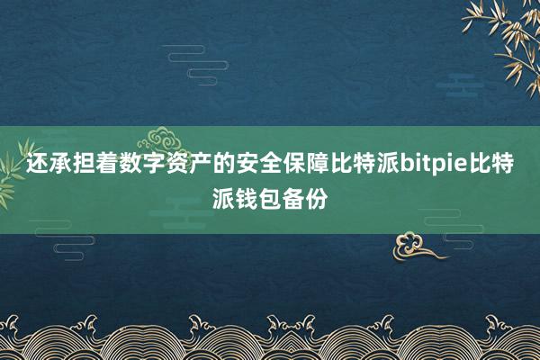 还承担着数字资产的安全保障比特派bitpie比特派钱包备份