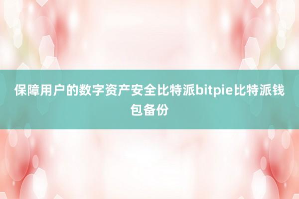 保障用户的数字资产安全比特派bitpie比特派钱包备份