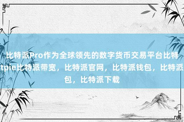 比特派Pro作为全球领先的数字货币交易平台比特派bitpie比特派带宽，比特派官网，比特派钱包，比特派下载