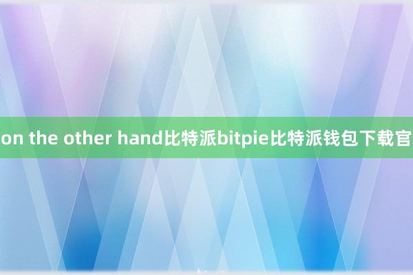 on the other hand比特派bitpie比特派钱包下载官