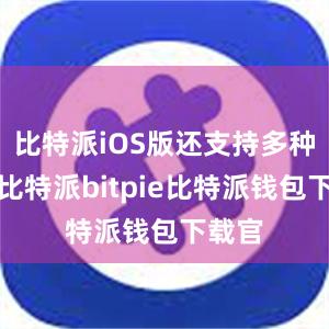 比特派iOS版还支持多种语言比特派bitpie比特派钱包下载官