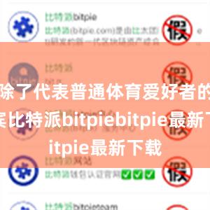 除了代表普通体育爱好者的嘉宾比特派bitpiebitpie最新下载