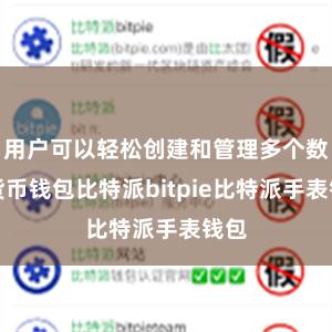 用户可以轻松创建和管理多个数字货币钱包比特派bitpie比特派手表钱包