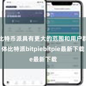 比特币派具有更大的范围和用户群体比特派bitpiebitpie最新下载