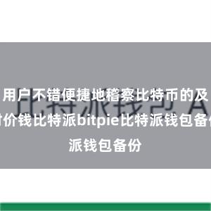 用户不错便捷地稽察比特币的及时价钱比特派bitpie比特派钱包备份