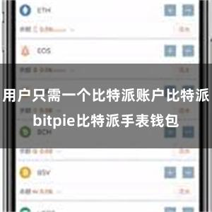 用户只需一个比特派账户比特派bitpie比特派手表钱包